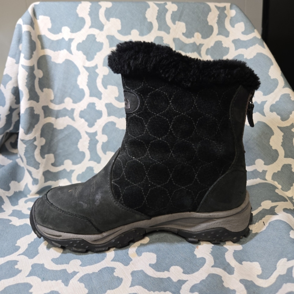 The North Face Boots Women's 6 Primaloft Winter Shearling Mid Calf 551044 Black - Picture 3 of 6